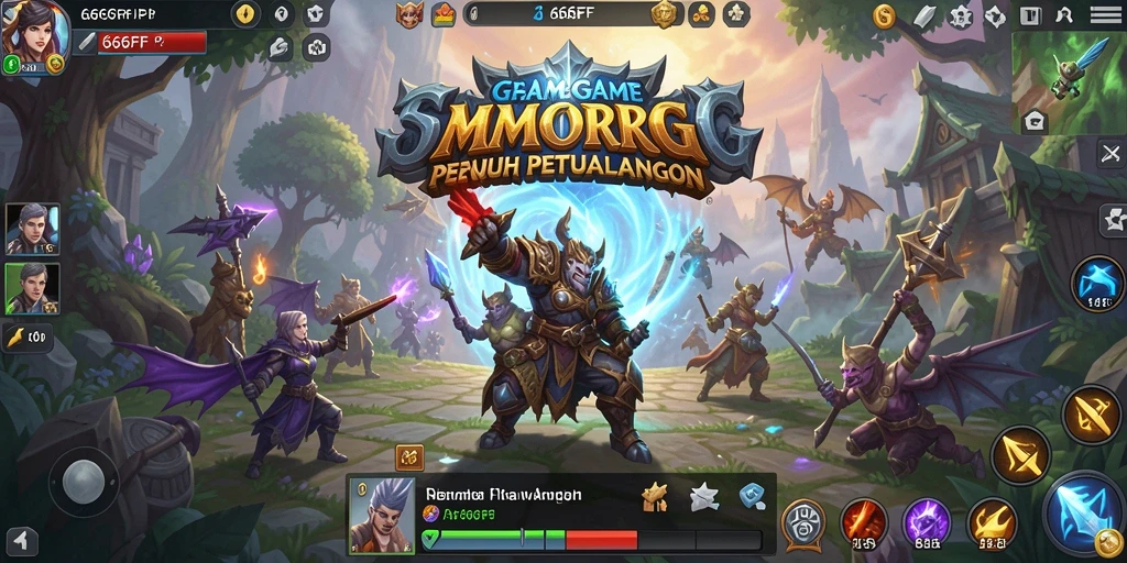Tampilan utama game 666FF yang menarik dan gameplay MMORPG yang mendalam.