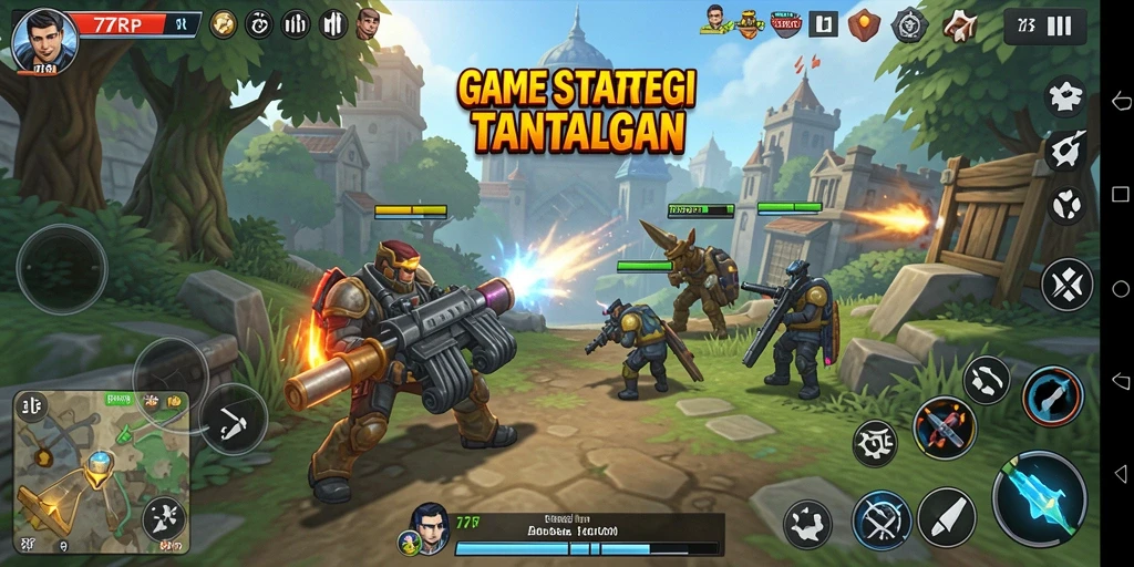 Screenshot gameplay 77RP yang menampilkan aksi strategis yang intens.