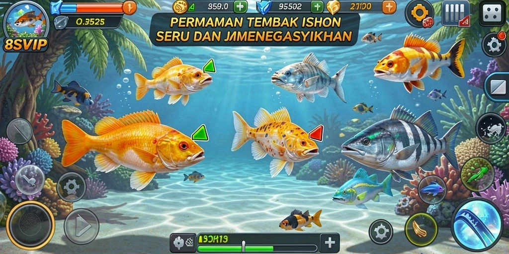 Tampilan gameplay seru dalam 8SVIP menembak ikan.