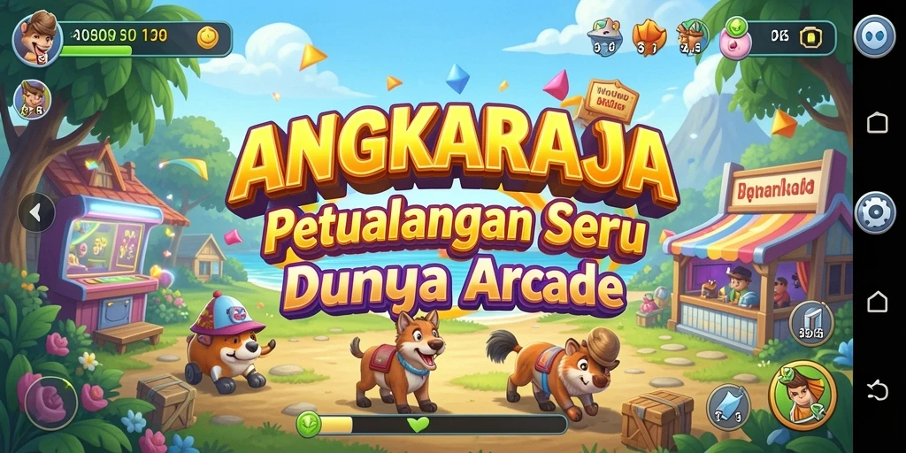 Tangkapan layar utama ANGKARAJA dengan gameplay menarik yang penuh tantangan.