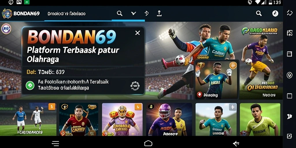 Tampilan gameplay BONDAN69 dengan fitur taruhan olahraga.