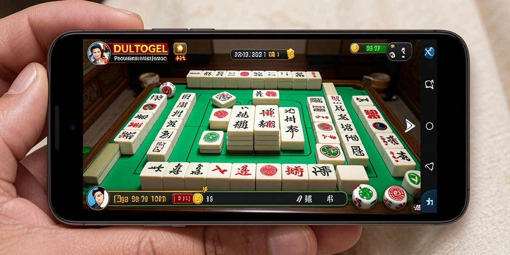 Tampilan permainan DULTOGEL dengan ubin Mahjong yang menarik.