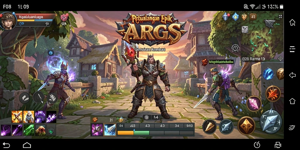 Tangkapan layar gameplay ARPG yang penuh aksi dan petualangan.