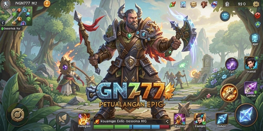Screenshot gameplay GN777 yang menampilkan aksi epik dan karakter memukau.