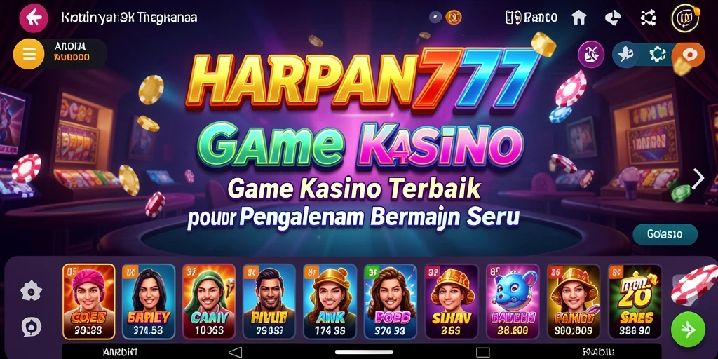 Screenshot utama HARAPAN777 menampilkan gameplay seru dan interaktif.