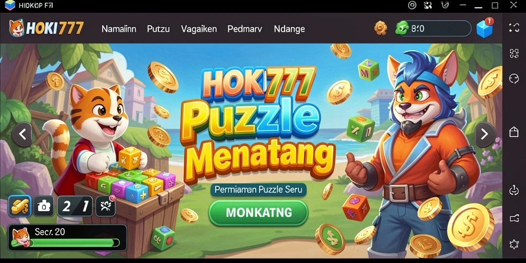 Tampilan gameplay HOKI777 yang seru dan menantang puzzle.