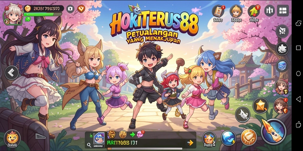 Tangkapan layar HOKITERUS88 yang menampilkan aksi karakter dalam dunia anime.