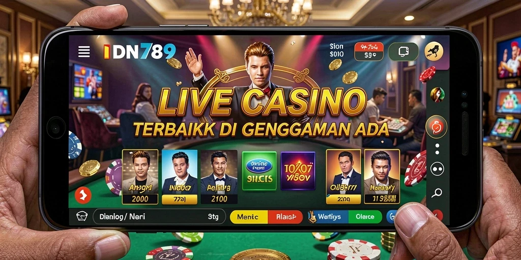 Tampilan gameplay realistis di IDN789 dengan dealer langsung.