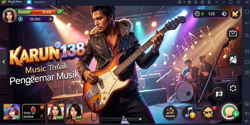 Screenshot gameplay KARUN138 menampilkan pemain menikmati pengalaman musik.