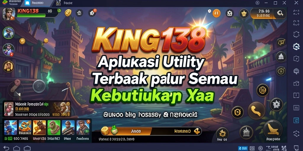 Tampilan utama KING138 menampilkan berbagai fitur Utility yang bermanfaat.