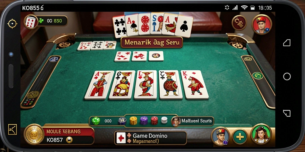 Screenshot gameplay KO857 yang menarik saat bermain Domino.