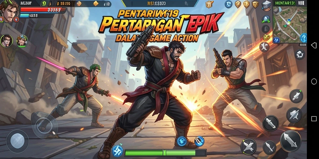 Screenshot gameplay MENTARI138 menunjukkan aksi pertarungan yang mendebarkan.