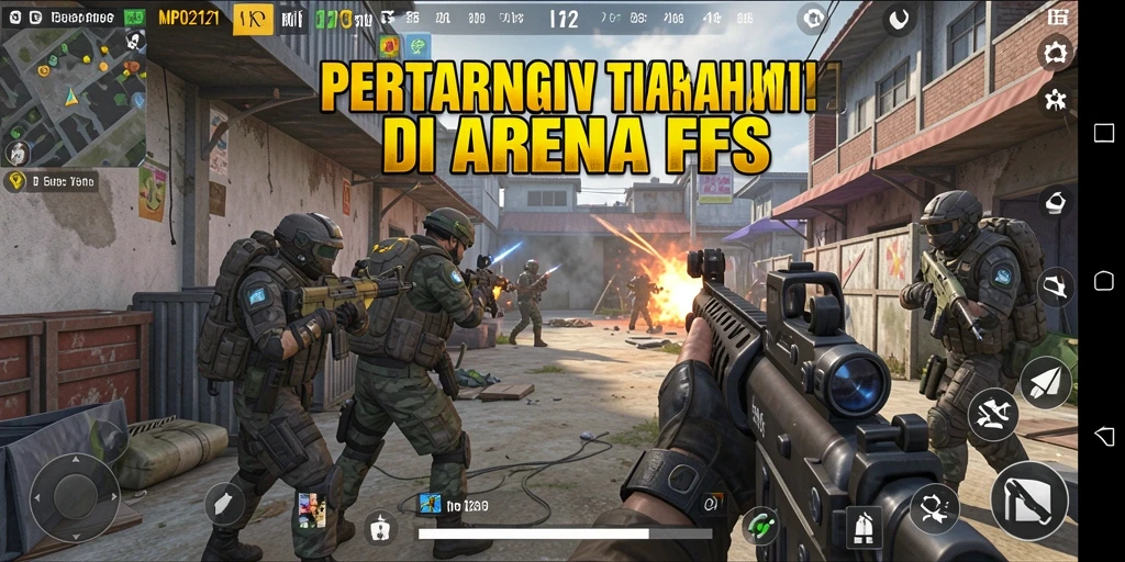 Tangkapan layar menampilkan aksi intens dalam game FPS MPO2121.