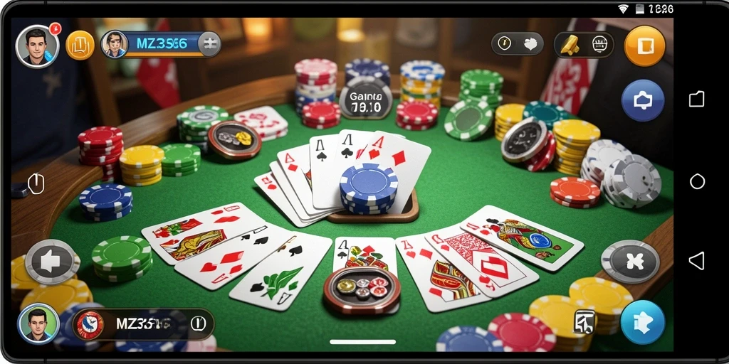 Tampilan gameplay seru game Gaple MZ356.