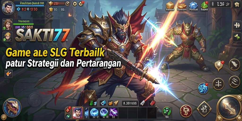 Tampilan gameplay SAKTI77 dengan elemen strategi dan pertempuran yang seru.