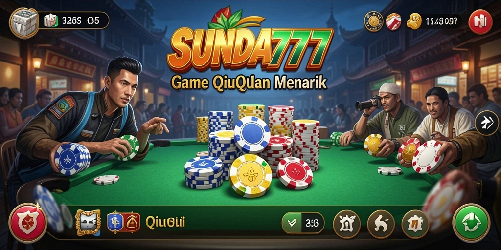 Tampilan gameplay menegangkan dalam SUNDA777 saat bermain QiuQiu.