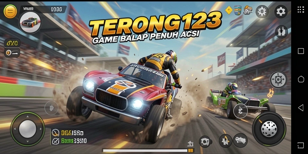 Tampak layar permainan balap yang mendebarkan di TERONG123.